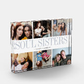 写真のガラスブロックソウル姉妹ギフト友人 フォトブロック (左)