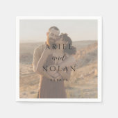 写真のクモダンリア結婚ン スタンダードカクテルナプキン (正面)