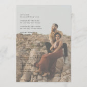 写真のクモダンリア結婚ン プログラム (裏面)