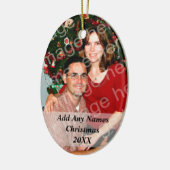 写真のクリスマスか他の休日のオーナメント セラミックオーナメント (左)