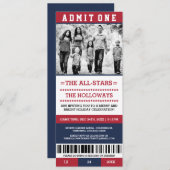 写真のクリスマスの休日のパーティのチケットの招待状 招待状 (正面/裏面)