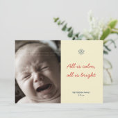 写真のクリスマスの静かな夜モダンな休日のカスタム シーズンカード (スタンド正面)