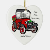 写真のクリスマスをモデルにする セラミックオーナメント (右)