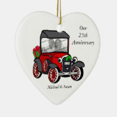 写真のクリスマスをモデルにする セラミックオーナメント (右)