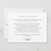 写真のクリスマスを思い出す年の緑モダン シーズンカード (裏面)