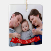 写真のクリスマスオーナメントを追加 セラミックオーナメント (右)
