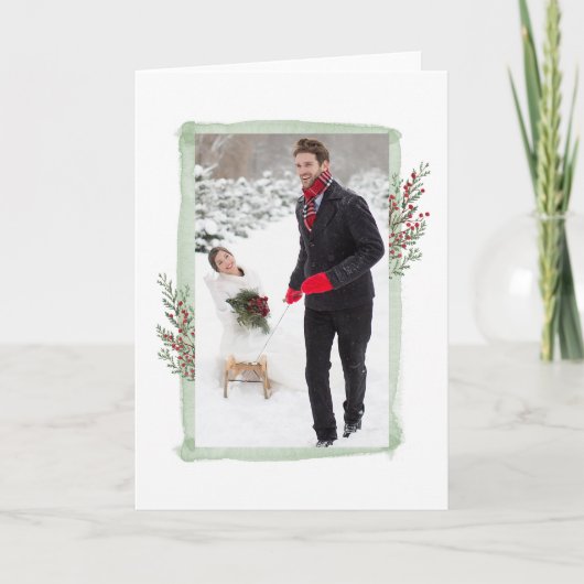 写真のクリスマスグリーティングカード シーズンカード (正面)