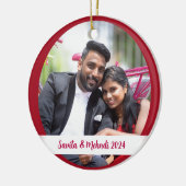 写真のクリスマスツリーオーナメント セラミックオーナメント (左)