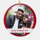 写真のクリスマスツリーオーナメント セラミックオーナメント (裏面)