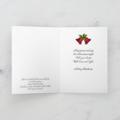 写真のクリスマスリボンのグリーティングカード シーズンカード (内部)