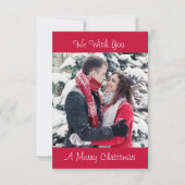写真のクリスマス赤と白、 招待状 (正面)