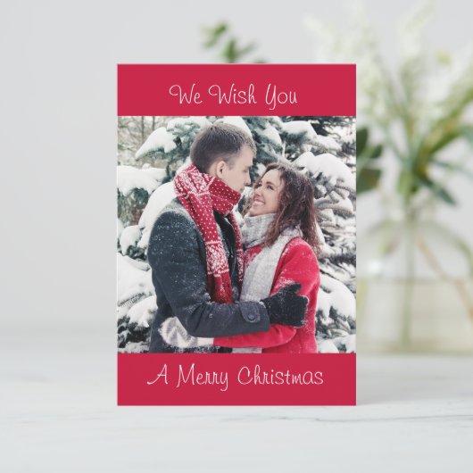 写真のクリスマス赤と白、 招待状 (スタンド正面)