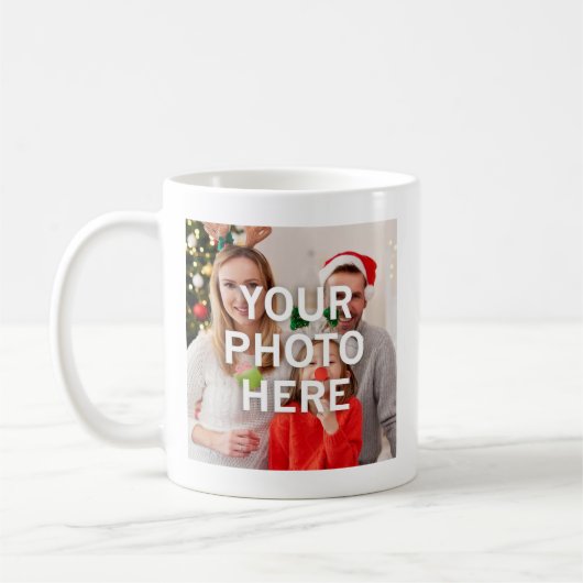 写真のクリスマス コーヒーマグカップ (左)