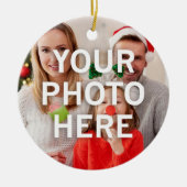 写真のクリスマス セラミックオーナメント (正面)