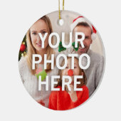 写真のクリスマス セラミックオーナメント (左)