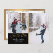 写真のコエレガントラージュの黒い金ゴールドを保存 案内ポストカード (正面/裏面)