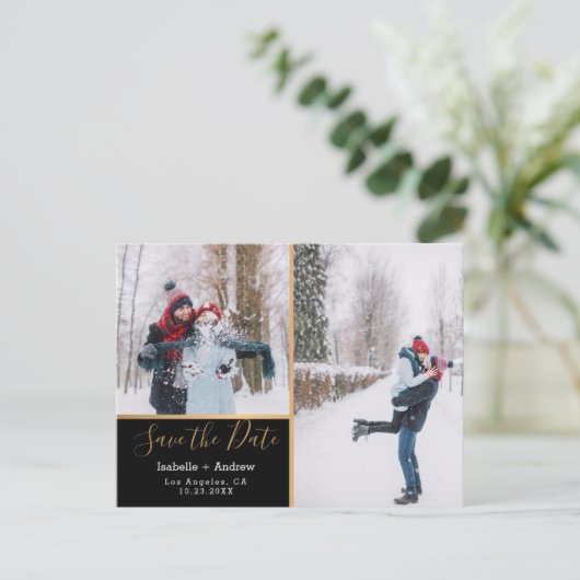 写真のコエレガントラージュの黒い金ゴールドを保存 案内ポストカード (スタンド正面)