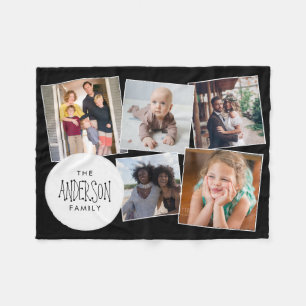 写真のコラモダンージュシックな家族の友達が記念日 フリースブランケット