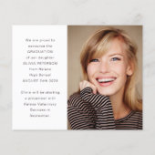 写真のコラージュで卒業のお知らせ チラシ (裏面)