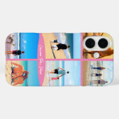 写真のコラージュとカスタム文字iPhoneケース Case-Mate iPhoneケース (裏面 (横))