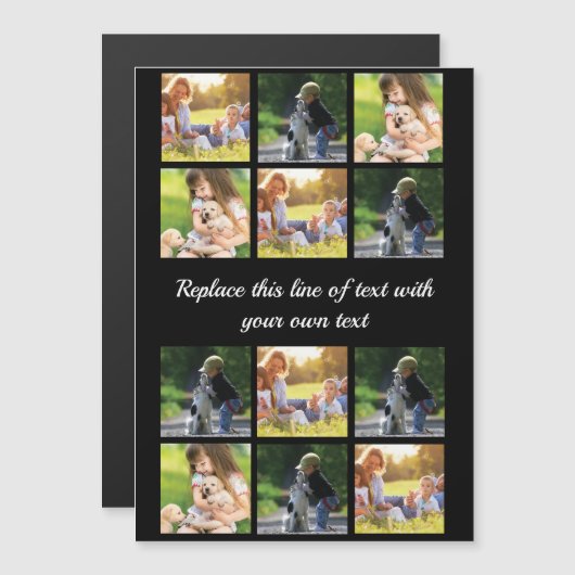 写真のコラージュと文字のカスタマイズ (正面/裏面)