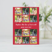 写真のコラージュと文字のカスタマイズ エンクロージャーカード (スタンド正面)