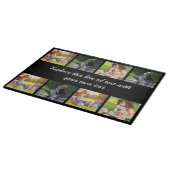 写真のコラージュと文字のカスタマイズ カッティングボード (角)