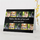 写真のコラージュと文字のカスタマイズ カード (黄色い花)