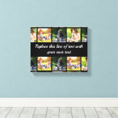 写真のコラージュと文字のカスタマイズ キャンバスプリント (インサイチュ (ウッドフロア))