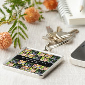 写真のコラージュと文字のカスタマイズ キーホルダー (側面)