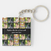 写真のコラージュと文字のカスタマイズ キーホルダー (裏面)