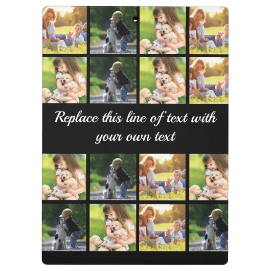 写真のコラージュと文字のカスタマイズ クリップボード (裏面)