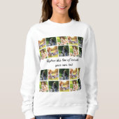 写真のコラージュと文字のカスタマイズ スウェットシャツ (正面)