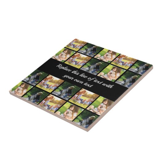 写真のコラージュと文字のカスタマイズ タイル (側面)