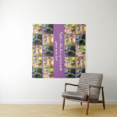 写真のコラージュと文字のカスタマイズ タペストリー (インサイチュ(横))