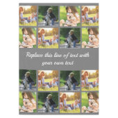 写真のコラージュと文字のカスタマイズ テーブルクロス (正面)