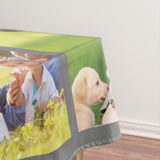 写真のコラージュと文字のカスタマイズ テーブルクロス (インサイチュ)