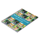 写真のコラージュと文字のカスタマイズ ノートブック (左側)