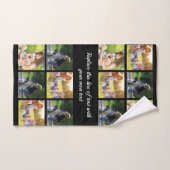 写真のコラージュと文字のカスタマイズ ハンドタオル (ハンドタオル)