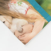 写真のコラージュと文字のカスタマイズ フリースブランケット (角)