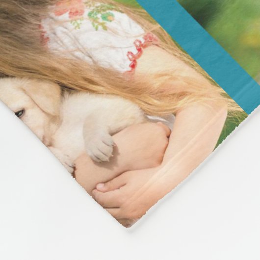 写真のコラージュと文字のカスタマイズ フリースブランケット (角)