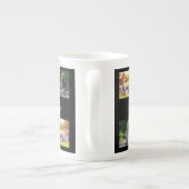 写真のコラージュと文字のカスタマイズ ボーンチャイナマグカップ (裏面)