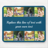 写真のコラージュと文字のカスタマイズ マウスパッド (正面)