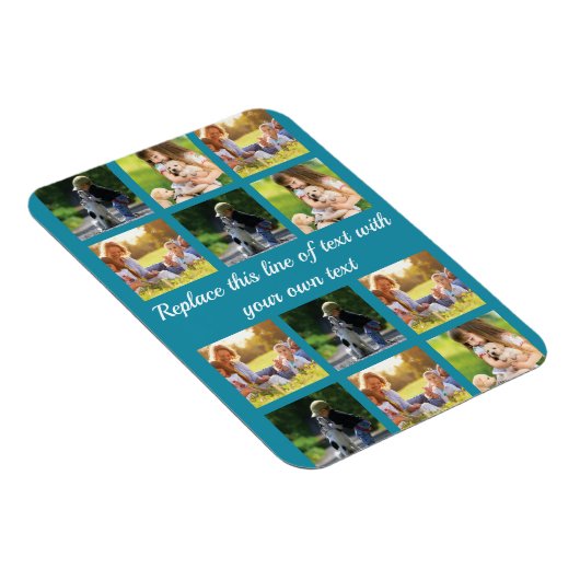 写真のコラージュと文字のカスタマイズ マグネット (右側)