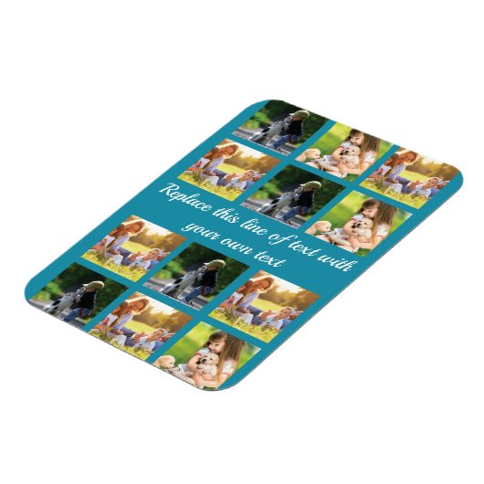 写真のコラージュと文字のカスタマイズ マグネット (左側)