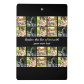 写真のコラージュと文字のカスタマイズ ミニクリップボード (裏面)