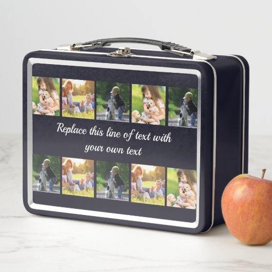写真のコラージュと文字のカスタマイズ メタルランチボックス (インサイチュ)