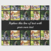 写真のコラージュと文字のカスタマイズ ラッピングペーパー (フラット)