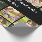 写真のコラージュと文字のカスタマイズ ラッピングペーパー (角)