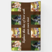 写真のコラージュと文字のカスタマイズ 横断幕 (縦)